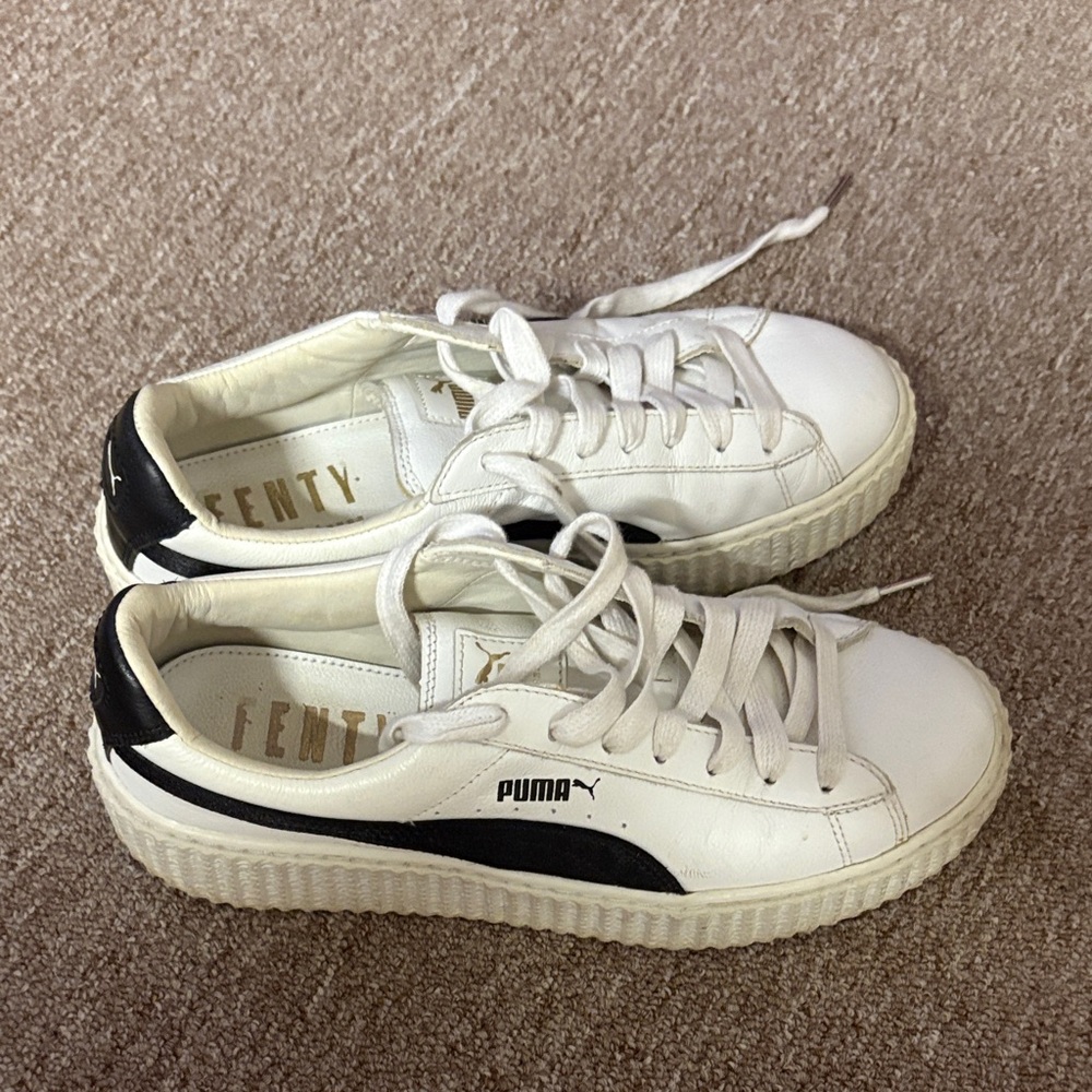 Puma Fenty White and Black Casual Sneakers